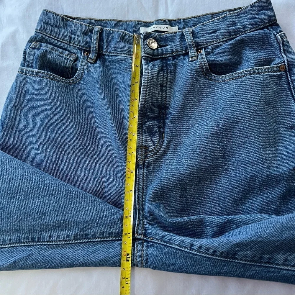 PacSun high rise straight blue denim jeans mom baggy 9567